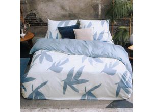 8719023449070 - Bestlivings - Bettwäsche 2-tlg Bettbezug Set 155x220cm + 80x80cm - Simple Leaves - Schlafkomfort Bettgarnitur mit Reißverschluss Baumwolle - Simple