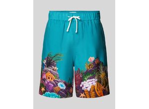 8719027814997 - Bermudas aus Lyocell mit Motiv-Print