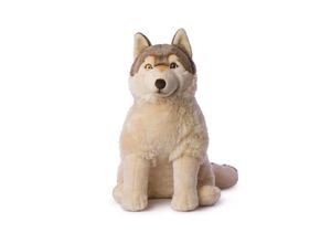 8719066011357 - - Plüschtier - Wolf (sitzend 70cm) lebensecht Kuscheltier Stofftier Plüschfigur