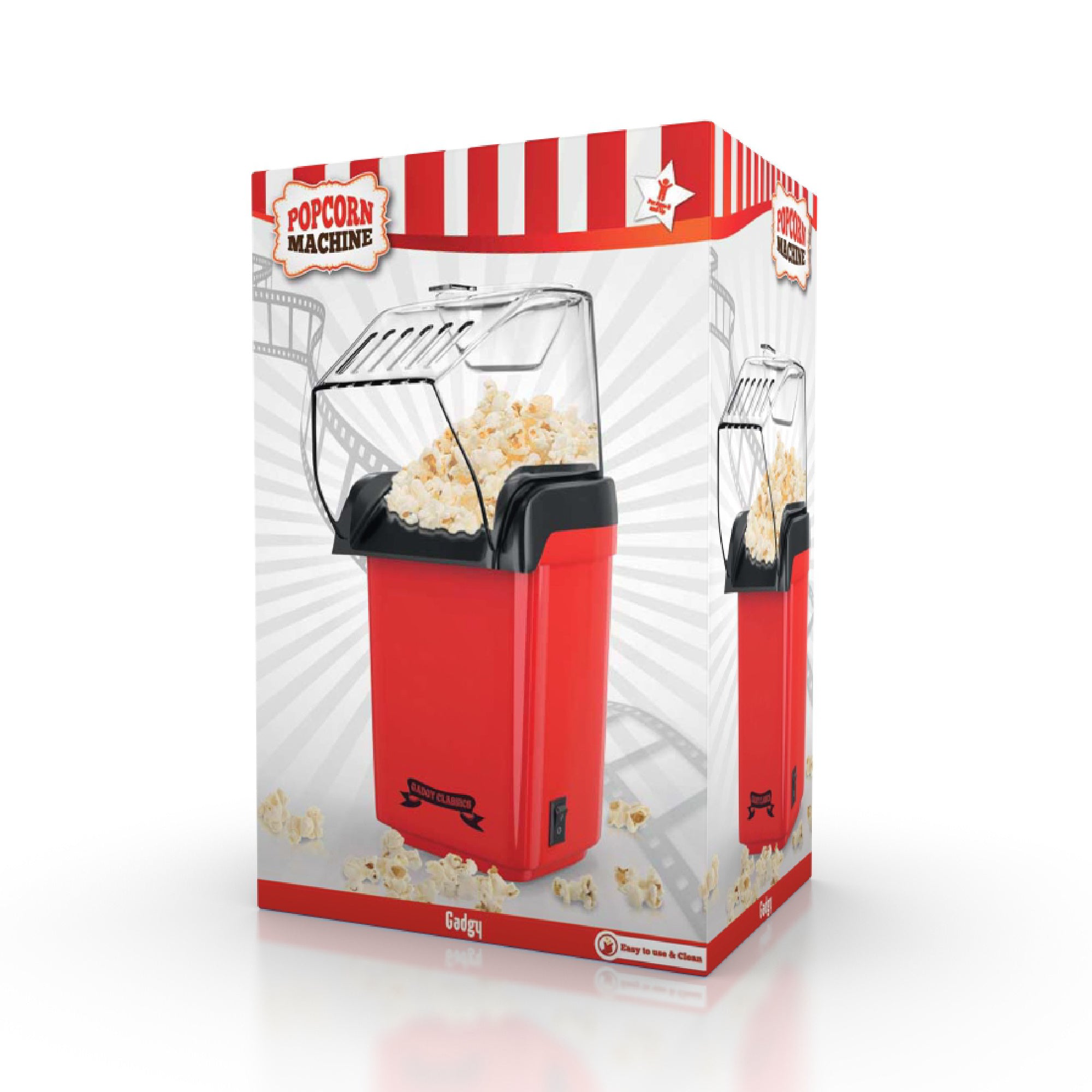 8719075227060 - Popcornmaschine - Heißluft-Popcornmaschine - 1200 Watt - 27 cm - Popcornmaschine Kinderparty