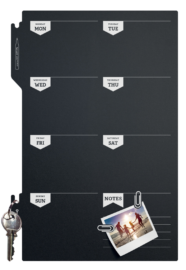 8719075283738 - Kreidetafel SILHOUETTE Wochenplaner