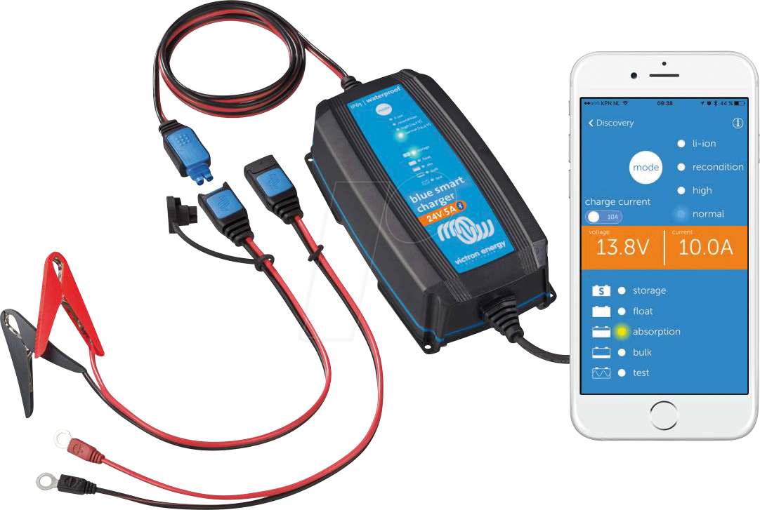 8719076018063 - Victron Blue Smart IP65 24 5 Bluetooth Ladegerät 24V 5A für Blei und Lithium Akkus