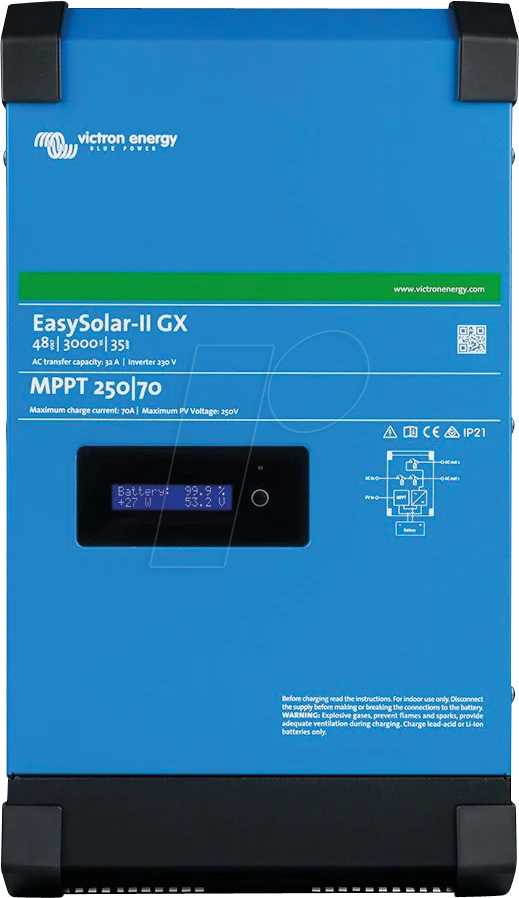 8719076045786 - VE PMP482307010 - Victron EasySolar-II 48 3000 35-32 MPPT 250 70 GX All-In-One Lö