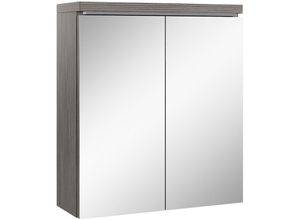 8719128569659 - - Badezimmer Spiegelschrank Toledo 60cm Grau Eiche – Stauraum Unterschrank Möbel zwei Türen Badschrank - Grau eiche