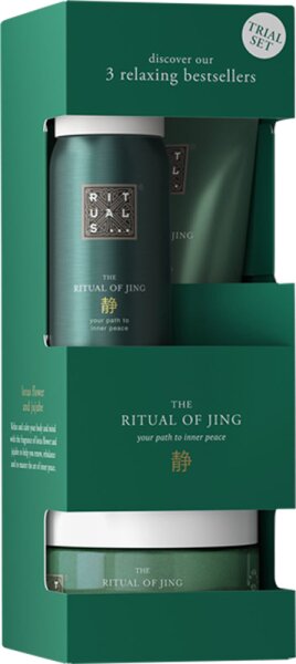 8719134139853 - Rituale The Ritual Of Jing Geschenkset Soothing Body Cream 70 ml + Calming Foaming Shower Gel 50 ml + Mild Body Scrub 125 g 1 Stk