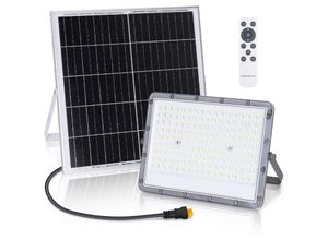 8719138827909 - 200W Solar Strahler Außen Superhelles led Flutlichter mit Solarpanel Kaltweiß 6500K IP65 IK08 Schutzgrad Solarstrahler Scheinwerfer Außenstrahler