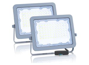 8719138830633 - Led Strahler Außen 2 Stücke 50W 6500K led Flutlicht IP65 Wasserdicht 4500LM Außenstrahler für Hof Garten Garagen Kaltes Weiß - Aigostar