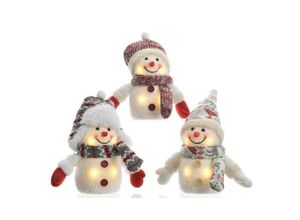 8719152079735 - - Schneemann mit Lichtern Weihnachtsdekoration 11x H15 cm sortiert Stk 1