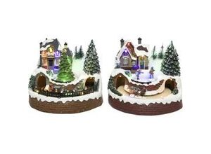 8719152796670 - Led Winterlandschaft Szene 16 x 18 x 17 cm bunt LED-Figuren - Kaemingk