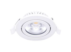 8719157005166 - Markenlos - Noxion led schwenkbar Slim Spot Weiß Rund 6W 350lm 60D - 920-930 Dim zuWarm 85mm - IP54 - Dimmbar - Höchste - 2000K - Extra Warmweiß