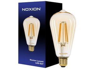 8719157025072 - Markenlos - Noxion Lucent led E27 Edison Fadenlampe Messing 72W 630lm - 822 Extra Warmweiß Dimmbar - Ersatz für 50W - 2200K - Extra Warmweiß