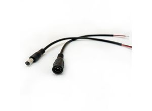 8719157025355 - Markenlos - Noxion Streifen dc Kabel für Noxion LED-Streifen offenes Kabelende weiblich+männlich Stecker