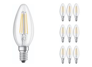 8719157026550 - - Mehrfachpackung 10x Ledvance classic led E14 Kerze Fadenlampe Klar 4W 470lm - 827 Extra Warmweiß Ersatz für 40W - 2700K - Extra Warmweiß