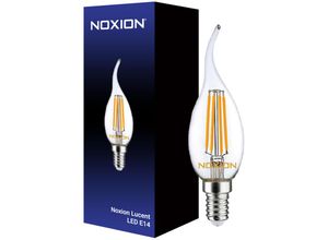 8719157031721 - Markenlos - Noxion Lucent led E14 Gebogene Spitze Kerze Fadenlampe Klar 45W 470lm - 827 Extra Warmweiß Dimmbar - Ersatz für 40W - 2700K - Extra