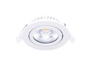 8719157040198 - Markenlos - Noxion led schwenkbar Slim Spot Weiß 6W 550lm - 930 Warmweiß Ausschnitt 75mm - IP54 - Höchste Farbwiedergabe - 3000K - Warmweiß