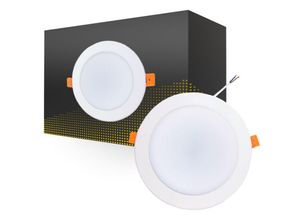 8719157042925 - Sans Marque - led Downlight 18W 1620lm 120D - 840 Kaltweiß Ausschnitt 175mm - Ersatz Für 2x18W