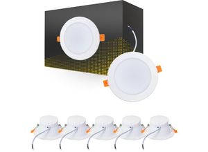 8719157043731 - Markenlos - Mehrfachpackung 6x led Deckenstrahler 12W 1080lm 120D - 840 Ersatz für 1x18W - 4000K - Kaltweiß