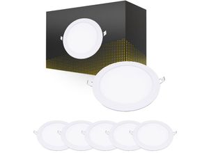 8719157043779 - Mehrfachpackung 6x led Downlight UltraSlim 24W 1950lm 110D - 840 Kaltweiß 295mm - Ausschnitt 280mm - 4000K - Kaltweiß