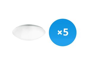 8719157046091 - Markenlos - Mehrfachpackung 5x Noxion LED-Wand- und Deckenleuchte Corido Weiß 18W 1386lm - 830 Warmweiß 360mm - IP44 - 3000K - Warmweiß