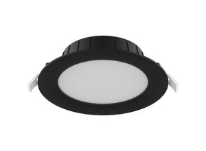 8719157052528 - Markenlos - led Downlight Hera Flat Schwarz 9W 900lm - 827-840 cct 146mm - Ausschnitt 120mm