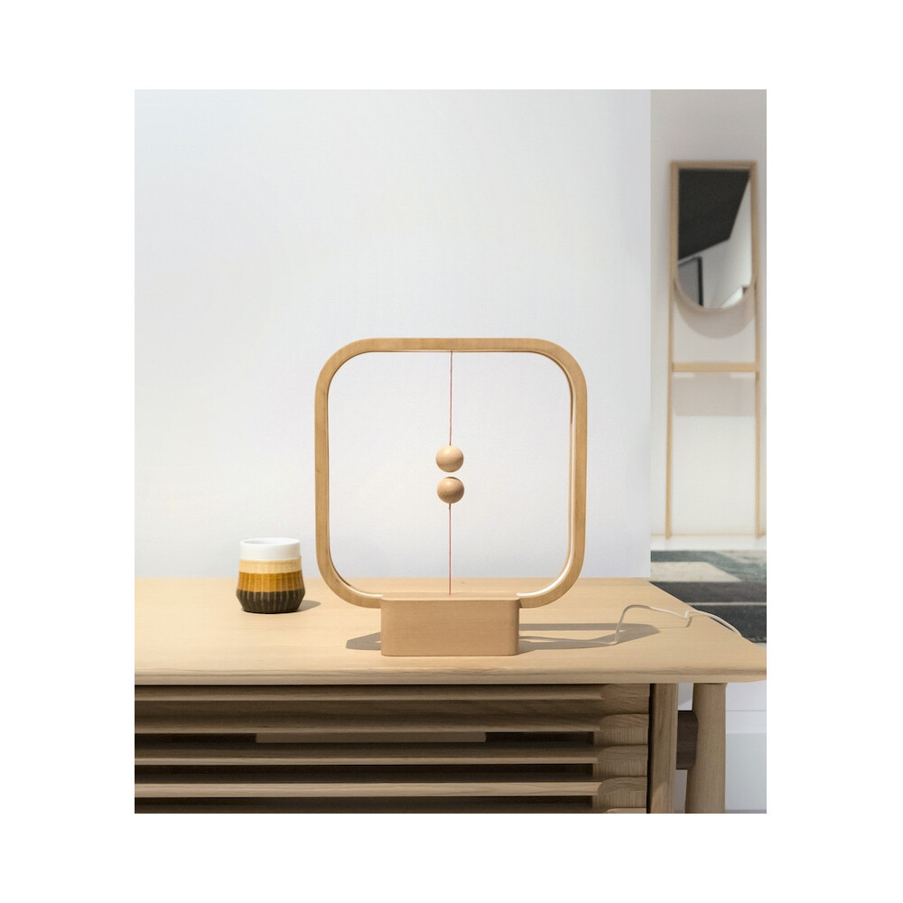 8719186011763 - Quadratische Waage-Lampe aus Holz Heng