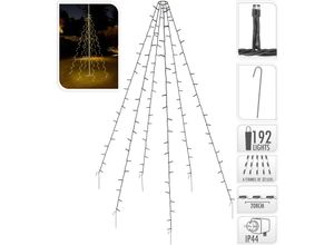 8719202006469 - Ecd Germany led Lichterkette mit 192 LEDs Warmweiß 6 Stränge a 32 led inkl 6 Heringen und 6 Kabelbindern Schwarz IP44 Außen Fahnenstangen 8719202006469 - Ecd Germany led Lichterkette mit 192 LEDs Warmweiß 6 Stränge a 32 led inkl 6 Heringen und 6 Kabelbindern Schwarz IP44 Außen Fahnenstangen