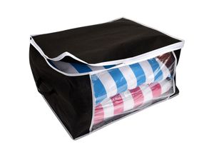 8719202164640 - Storage Solutions - Unterbettkommode Schwarz Aufbewahrungstasche 60 x 15 x 30 cm