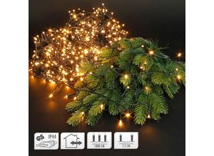 8719202259131 - EDM - ecd Germany led Lichterkette 18m mit 240 LEDs Warmweiß Strombetrieben IP44 Wasserdicht Beleuchtung für Innen & Außen Weihnachtsbeleuchtung