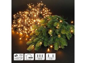 8719202259148 - SIA - ecd Germany led Lichterkette 24m mit 320 LEDs Warmweiß Strombetrieben IP44 Wasserdicht Beleuchtung für Innen & Außen Weihnachtsbeleuchtung