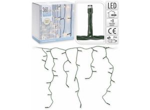 8719202259711 - Weihnachtsbeleuchtung Lichtervorhang 12 Meter - Eiszapfen - Warmweiß - 360 LEDs - 8 Lichtszenen mit Memory