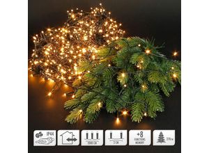 8719202259971 - Led Cluster Lichterkette 20m mit 1000 LEDs Warmweiß 3m Stromkabel IP44 Clusterlichterkette Büschellichterkette für Weihnachten Weihnachtsbaum