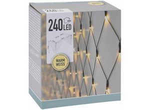 8719202727708 - Multistore 2002 - Balkongeländer Lichternetz 410x100cm 240 LEDs Weihnachtsbeleuchtung Balkondeko