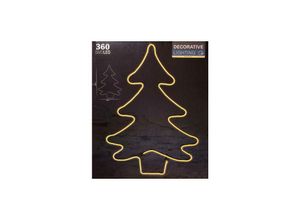 8719202787856 - Koopman - Dekorative Beleuchtung Tannenbaum Weihnachtsbaum mit 360 LEDs warmweiß 75 x 56 cm Leuchtbild