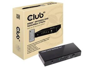 8719214470999 - Club 3d - Club3D hdmi Switchbox 4 Eingänge - 1 Ausgang 4K60Hz uhd retail