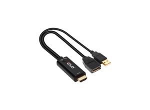 8719214472504 - Hdmi + Micro usb auf usb Typ-C 4K120Hz oder 8K30Hz m f Aktiver Adapter (CAC-1336) - Club 3d