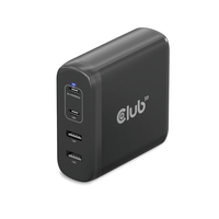 8719214472542 - CLUB3D Travel Charger 100W GaN technology Four port USB Type-A(2x) and -C(2x) Power Delivery(PD) 30 Support