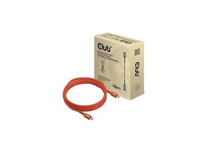 8719214472634 - Usb 20 Typ-C Kabel Bidirektional usb-if 480Mb pd 240W St St 3m orange (CAC-1513) - Club 3d