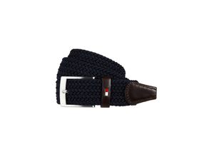 8719256566780 - Tommy Hilfiger Herren Gürtel mit Leder-Anteil blau