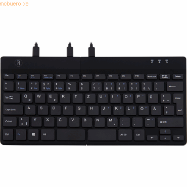 8719274490791 - R-Go Split Ergonomische Tastatur QWERTZ (DE) schwarz drahtgebundenen - Tastatur - QWERTZ - Deutsch - Schwarz
