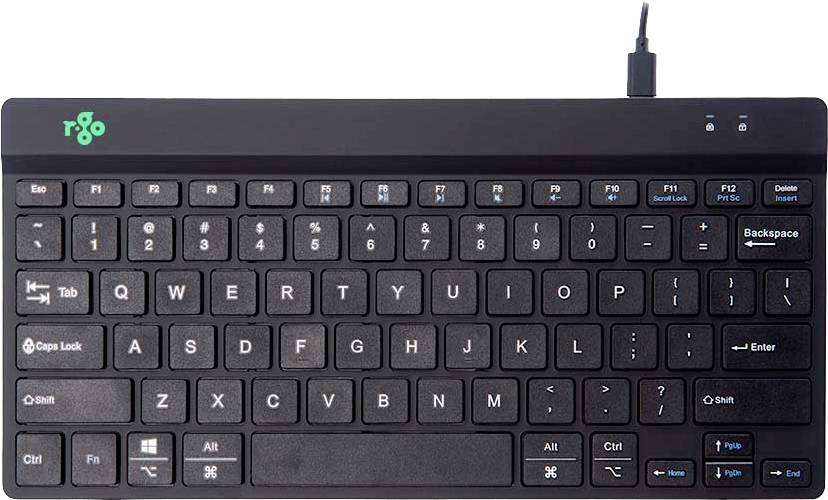 8719274491378 - R-GO Tools Compact Break Kabelgebunden Tastatur US-International QWERTY Schwarz Ergonomisch