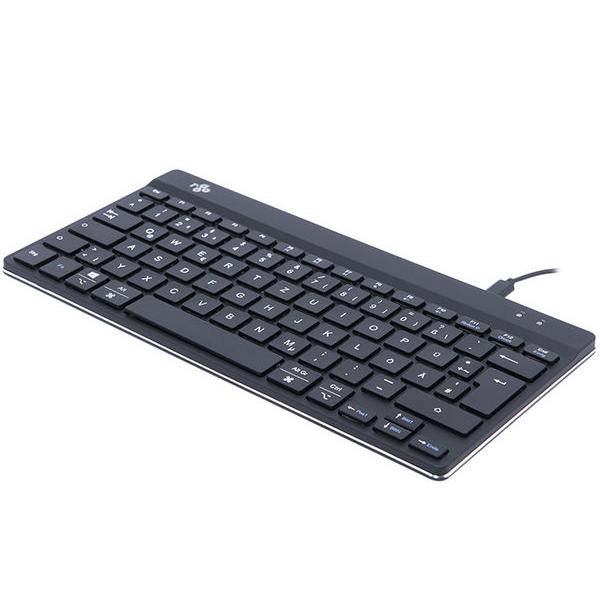 8719274491392 - R-Go Compact Break Tastatur - QWERTZ (DE) - schwarz - kabelgebunden - Mini - USB - QWERTZ - Schwarz