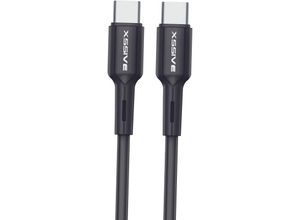 8719288090512 - 1 Meter usb-c zu usb-c Ladekabel 24A Output Datenkabel Lade- und Synchronisationskabel schwarz - Xssive