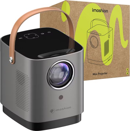 8719295585629 - iMoshion Tragbarer Beamer - Full HD Mini-Beamer   Projektor - Streaming über WiFi - Grau