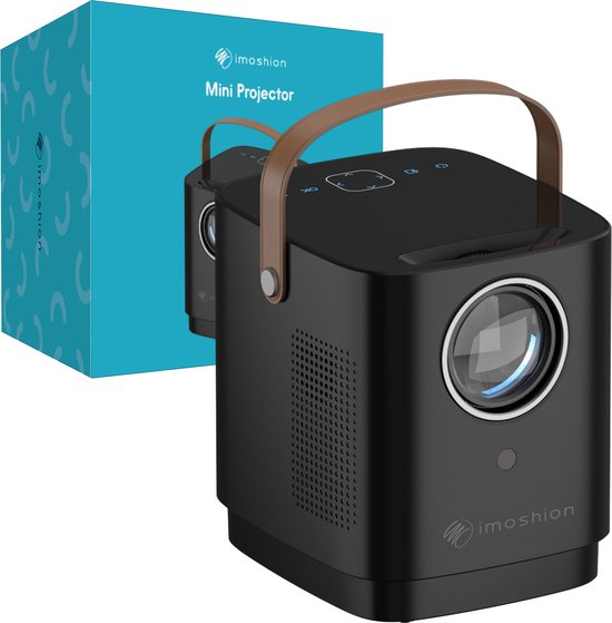 8719295587449 - iMoshion Tragbarer Beamer - Full HD Mini-Beamer   Projektor - Streaming über WiFi - Schwarz