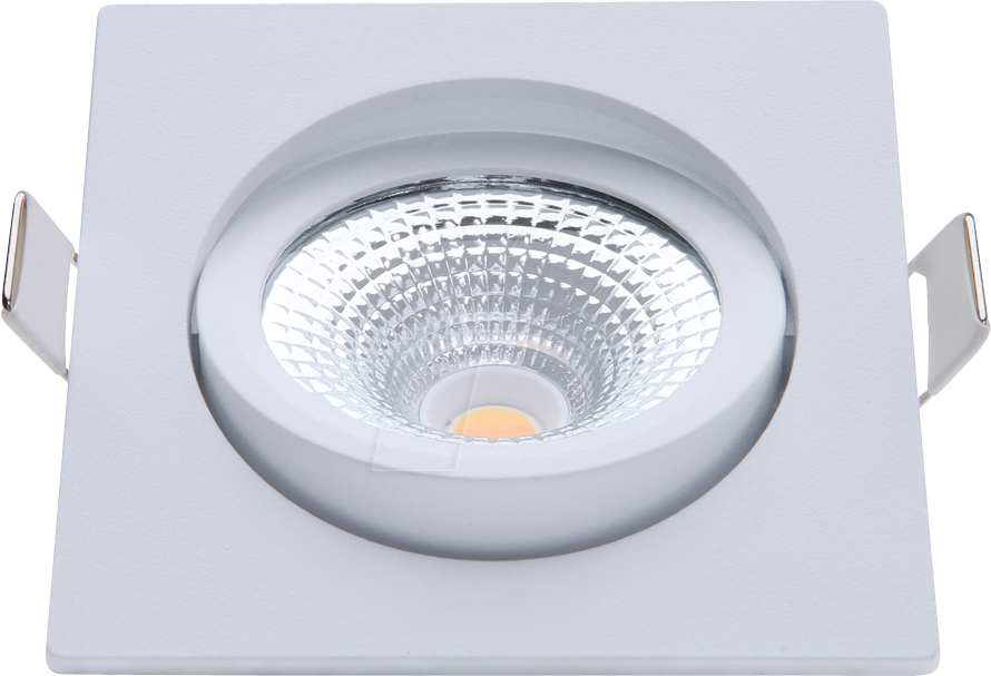 8719322372109 - EcoDim LED Einbaustrahler dim to warm eckig in Weiß 5W 450lm IP54 - white