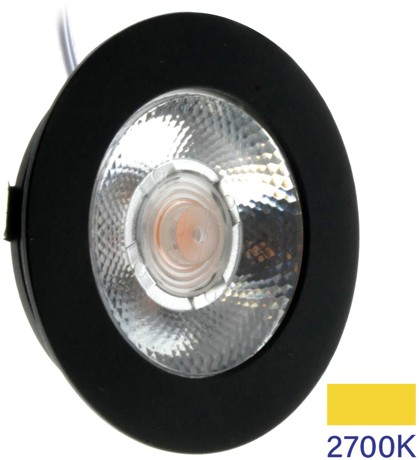 8719322372925 - ECO-DIM 10046 - LED-Möbelstrahler 3 W 2700 K 240 lm dimmbar rund schwarz