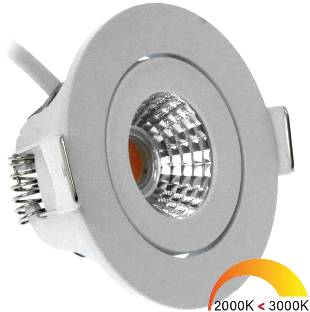 8719322373045 - ECO-DIM 10058 - LED Einbaustrahler dimmbar 5 W 450 lm 2000-3000 K weiß run