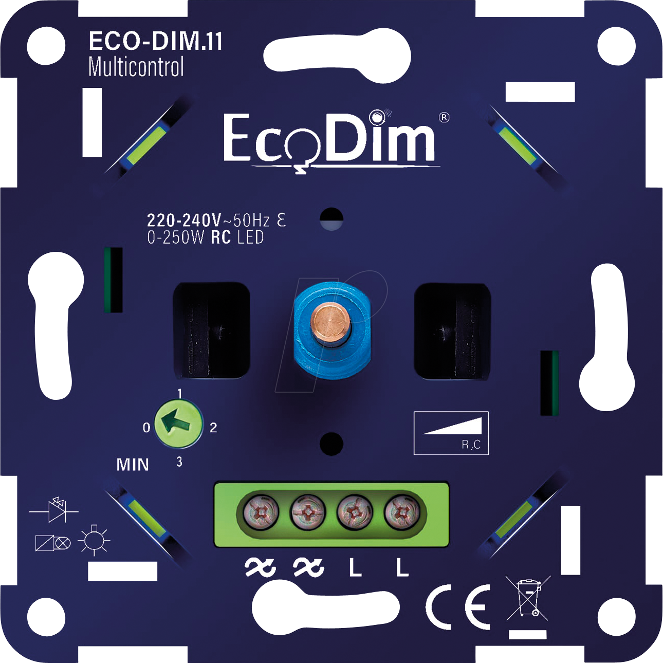 8719322373144 - ECO-DIM11 - Multicontrol LED-Dimmer universal 0-250 W Phasenabschnitt (RC