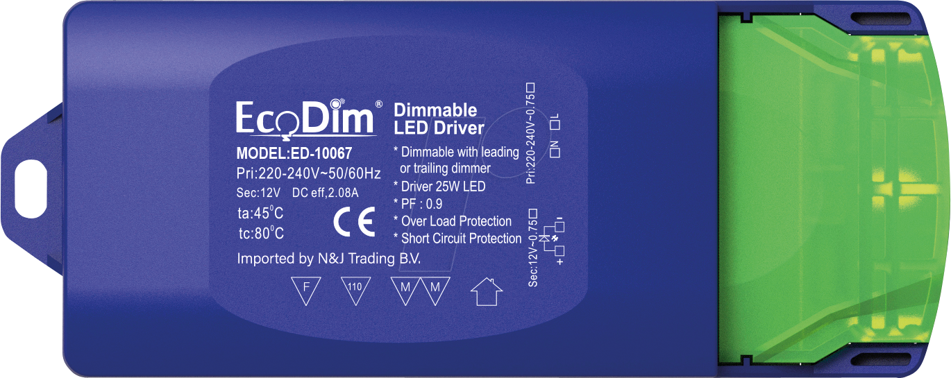 8719322373274 - ECO-DIM 10067 - Led-Treiber 12V DC dimmbar 0-25 W