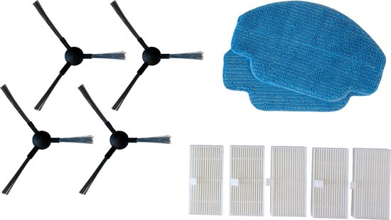 8719323918245 - Smart Robot Zubehör Kit - Staubsauger - 4x Seitenbürsten - 2x Mop Pads - 5x HEPA Filter - Einfache Installation